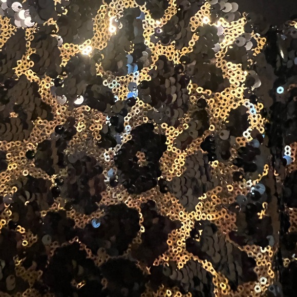 Dress the Population silver and black v back dress - Picture 6 of 8